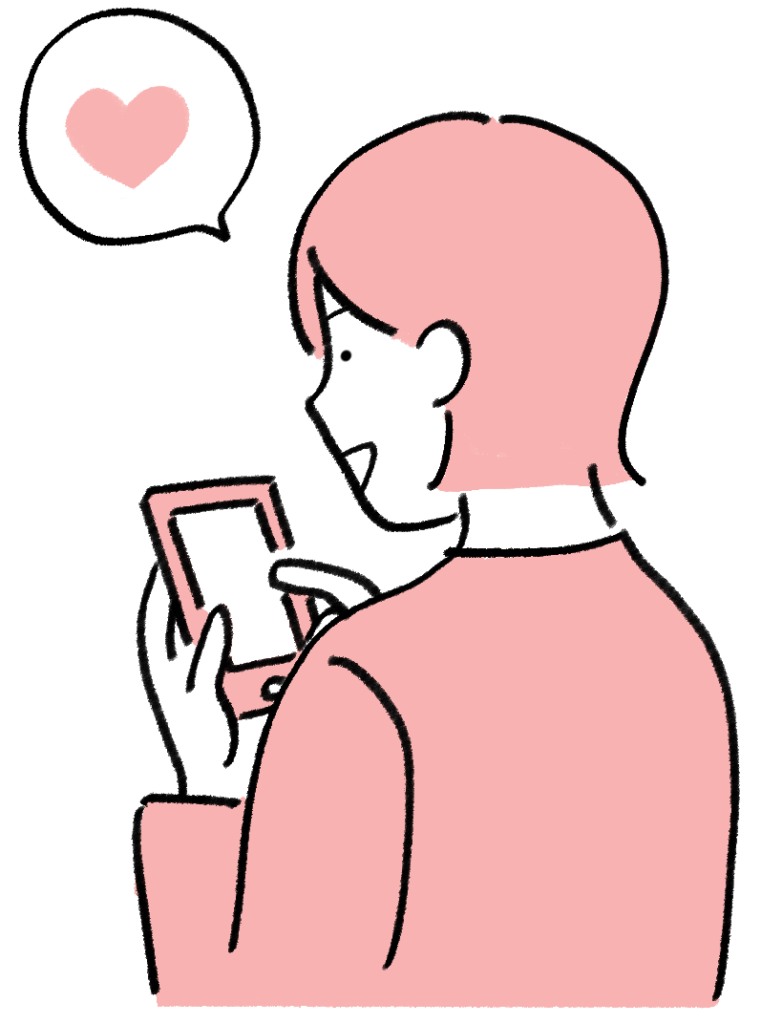 スマホをチェックする女性